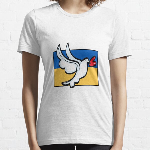 Peace Love For Ukraine by Art In The Garage Essential T-Shirt