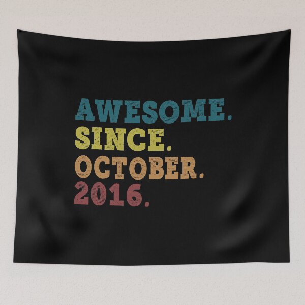Item preview, Awesome Since October 2016 Retro Vintage 6th Birthday Gift designed and sold by designbychow.