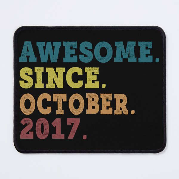 Item preview, Awesome Since October 2017 Retro Vintage 5th Birthday Gift designed and sold by designbychow.