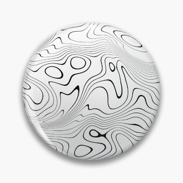 Item preview, Abstract Black and White Topographic Line Pattern designed and sold by ind3finite.