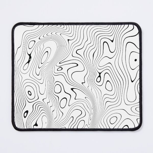 Item preview, Abstract Black and White Topographic Line Pattern designed and sold by ind3finite.