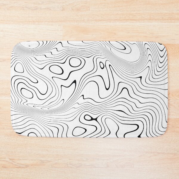 Item preview, Abstract Black and White Topographic Line Pattern designed and sold by ind3finite.
