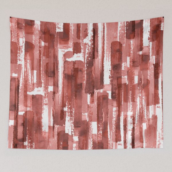 Item preview, Watercolor Paint Brush Lines Strokes Red designed and sold by antevasinart.