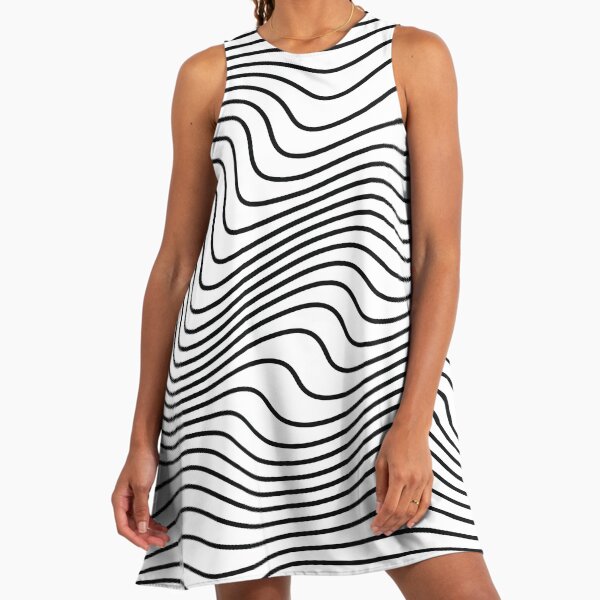 Wavy Lines Patterns Dresses for Sale | Redbubble