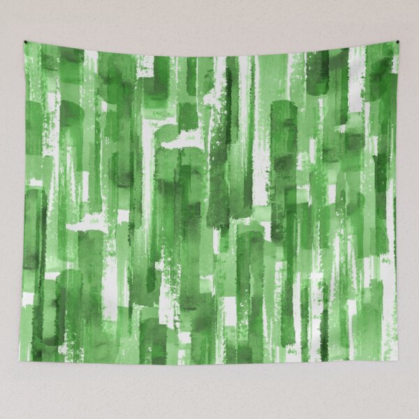 Item preview, Watercolor Paint Brush Lines Strokes Green designed and sold by antevasinart.