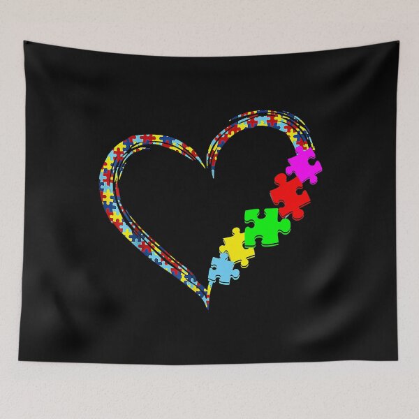 Item preview, Autism Awareness Love Heart Puzzle Piece designed and sold by ImkeAhrens.