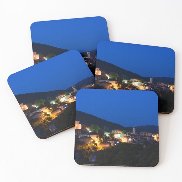 Item preview, Levochevo Village Nighttime Vista - Rhodope Mountains in Bulgaria designed and sold by Georgia Mizuleva.