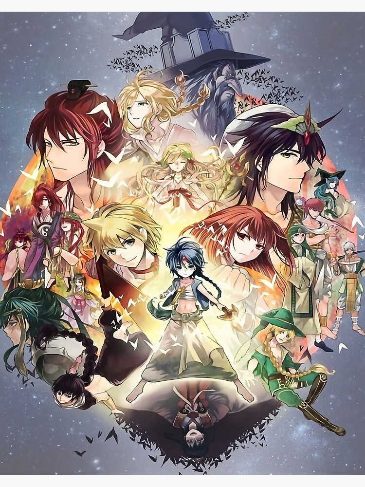Magi: The Labyrinth of Magic Character Mashup Anime  Art Board Print for  Sale by shizazzi