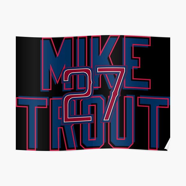 Mike Trout Poster Canvas Frame Kids Wall Decor Baseballfan 