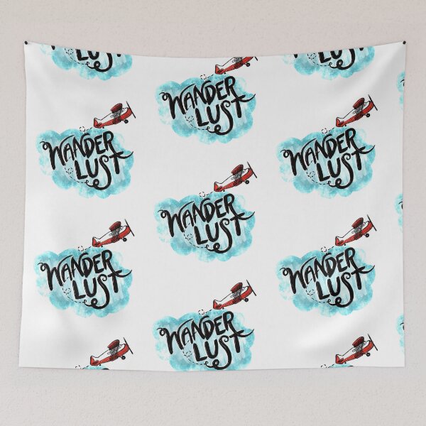 Item preview, Wanderlust Typographic Airplane designed and sold by Jamie Stryker.