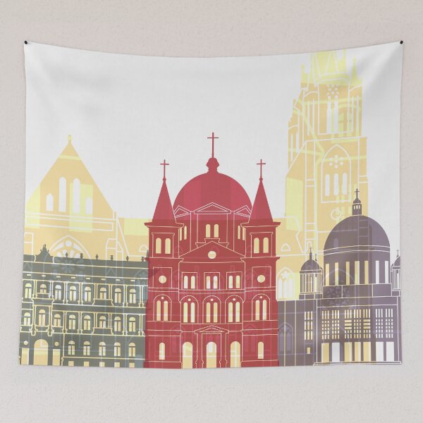 Item preview, Lodz skyline poster designed and sold by paulrommer.