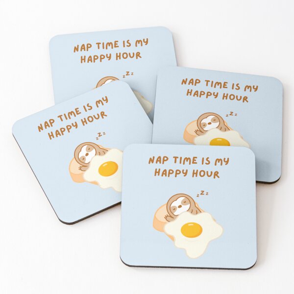 Item preview, Nap Time is My Happy Hour Sloth designed and sold by theslothinme.