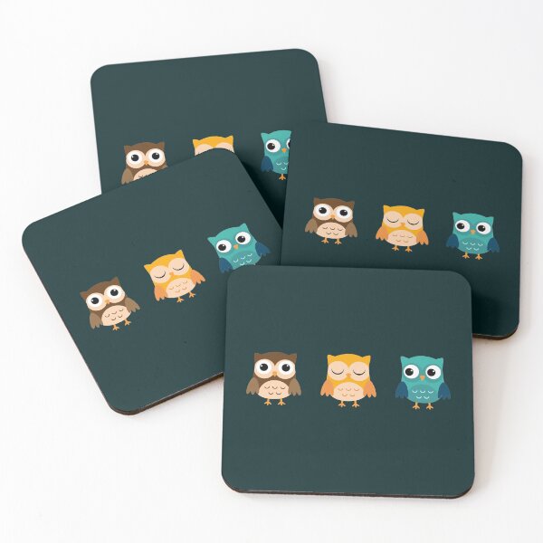 Aperçu de l'œuvre Cute Owls Chibi créée et vendue par Claire Chapuis.