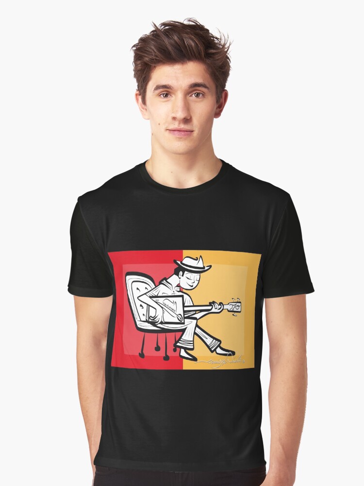 Thumbnail 1 of 5, Graphic T-Shirt, Tio Guitars by Art In The Garage White Lines designed and sold by artinthegarage.