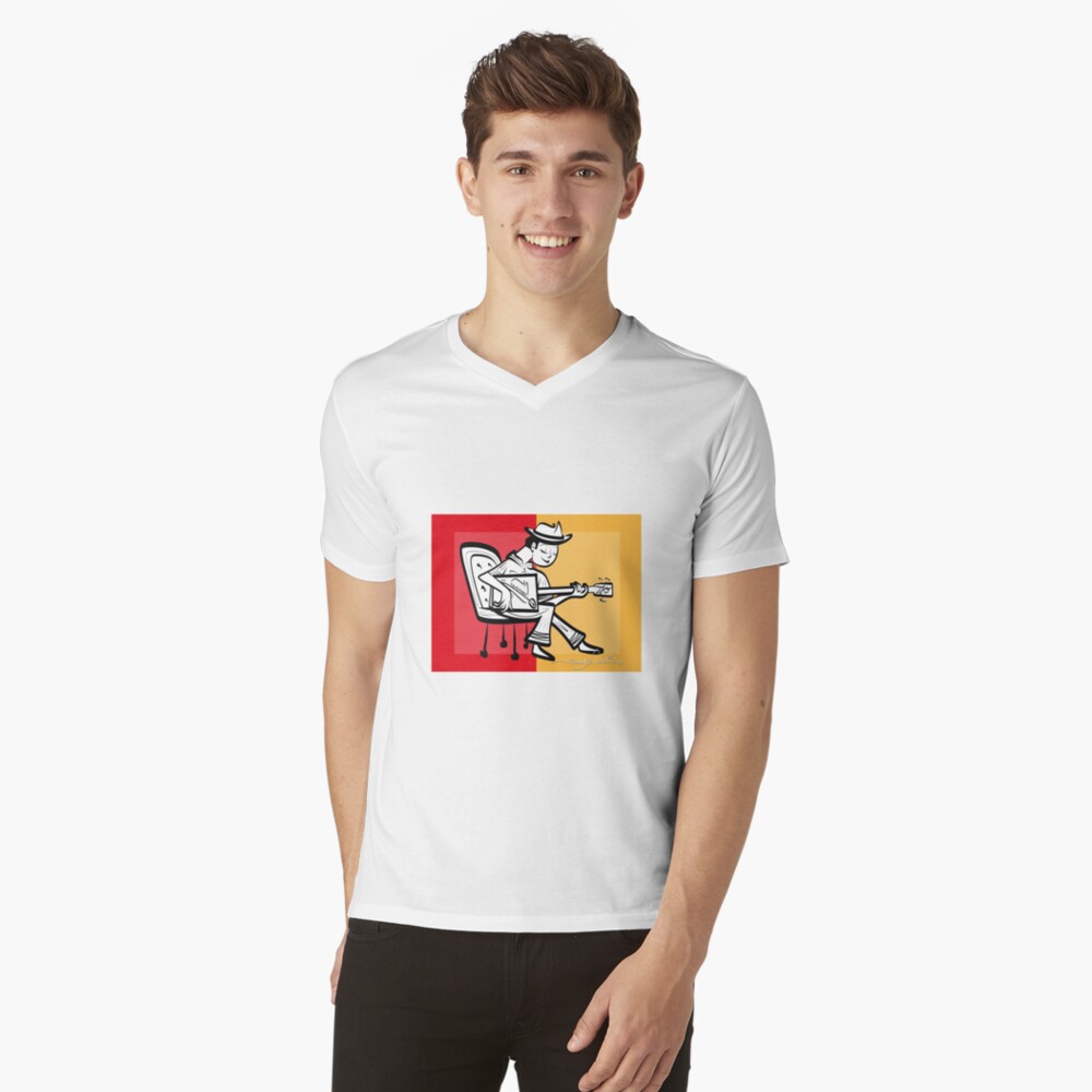 Item preview, V-Neck T-Shirt designed and sold by artinthegarage.