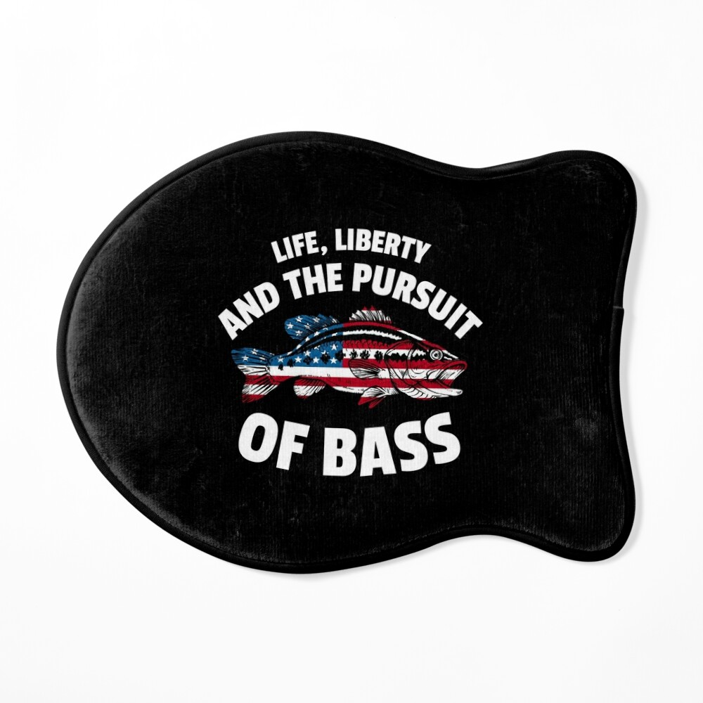 4th of July Fishing American Flag Pursuit of Bass graphic Canvas