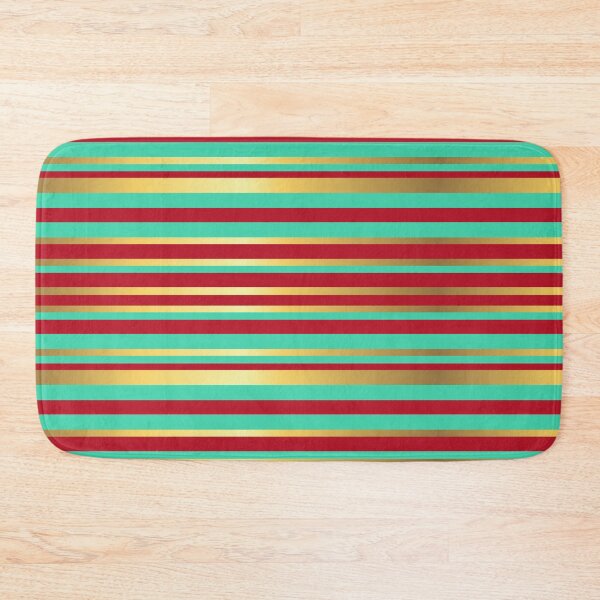 Item preview, Turquoise, Red and Gold Vintage Stripes designed and sold by Gerson Ramos.