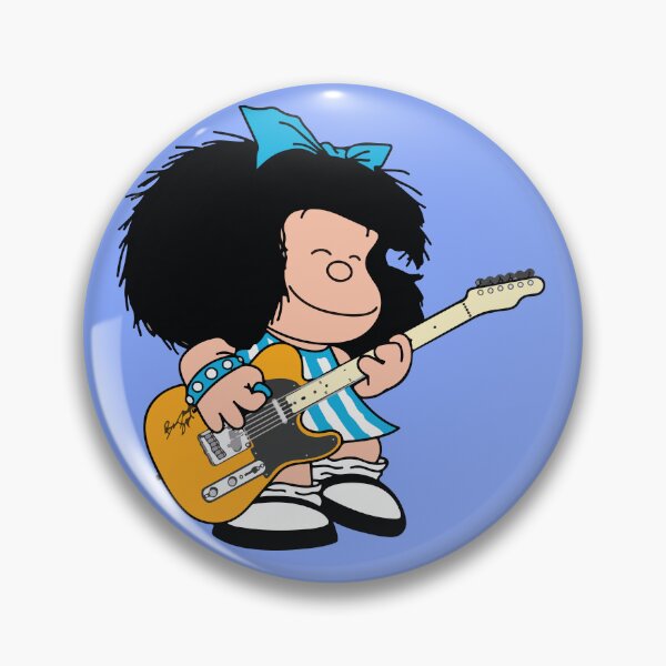 Item preview, mafalda quino playing guitar music  designed and sold by Bonobofy.