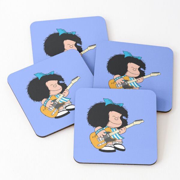Item preview, mafalda quino playing guitar music  designed and sold by Bonobofy.