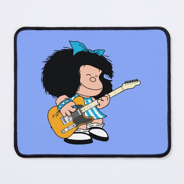 Item preview, mafalda quino playing guitar music  designed and sold by Bonobofy.
