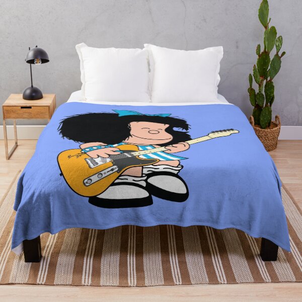 Item preview, mafalda quino playing guitar music designed and sold by Bonobofy.