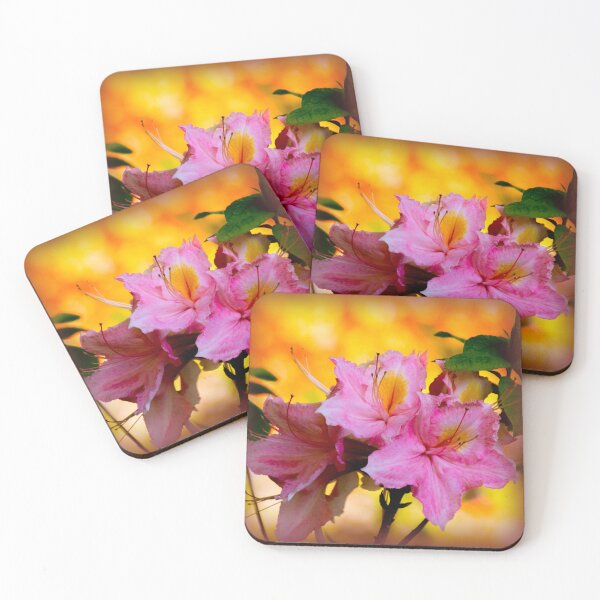 Item preview, Pink hibiscus against orange flowers designed and sold by indiafrankk.
