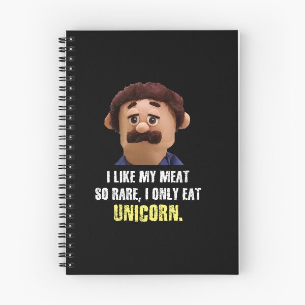 Item preview, Awkward Puppets Diego I Like My Meat So Rare I Only Eat Unicorn T-Shirt designed and sold by BDCSTYLE.