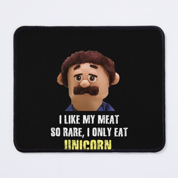 Item preview, Awkward Puppets Diego I Like My Meat So Rare I Only Eat Unicorn T-Shirt designed and sold by BDCSTYLE.