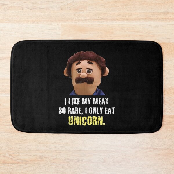 Item preview, Awkward Puppets Diego I Like My Meat So Rare I Only Eat Unicorn T-Shirt designed and sold by BDCSTYLE.