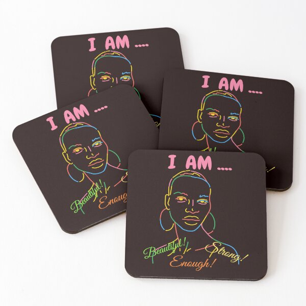Item preview, I AM...Beautiful! Strong! Enough! (Hoops) designed and sold by SunMoonBeyond.