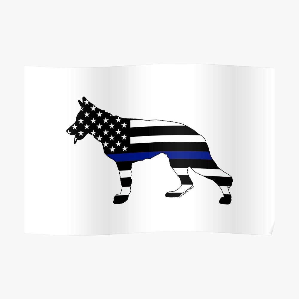 thin blue line dog harness