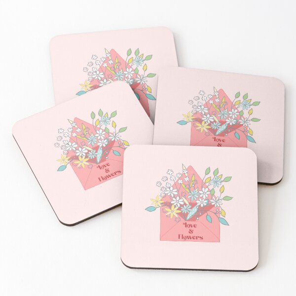 Item preview, Pink envelope with flowers,love and flowers  designed and sold by InnaMGraphic.