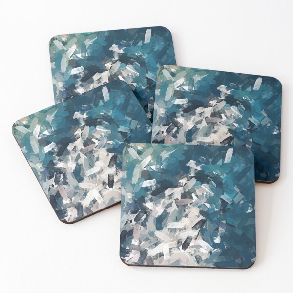 Item preview, Edge of the Blue Ocean Abstract Painting designed and sold by nelloryn.