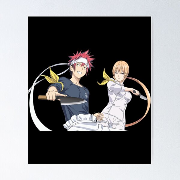 shokugeki no souma Nakiri Erina and Yukihira Souma Poster for Sale by  joseph8cm161