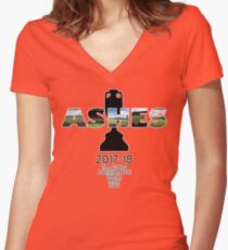2017-18 Ashes Venues Women's Fitted V-Neck T-Shirt