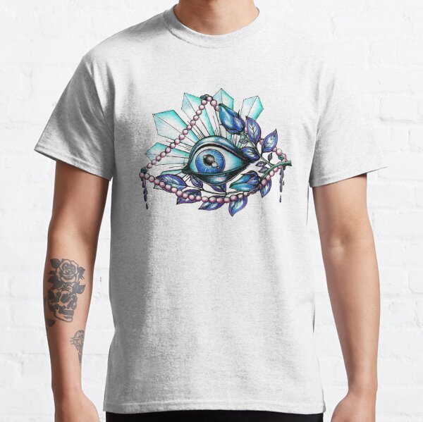 All Seeing Eye Cloud Lightning Bolt Occult Eyeball Aesthetic Premium T-Shirt