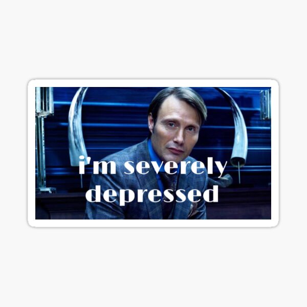 Vista previa del artículo con la obra «Meme Hannibal severamente deprimido», diseñado y vendido por azeck.
