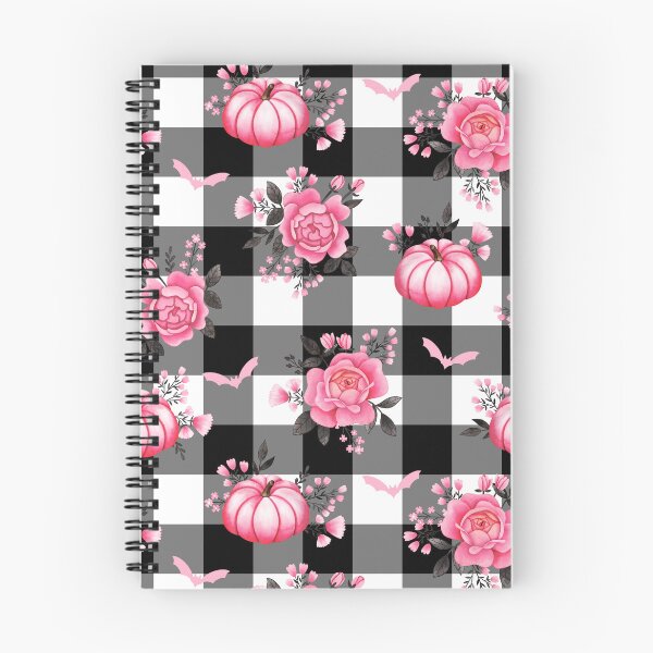 Item preview, Copy of Pumpkins, Bats and Pink Florals on Pink Gingham - Pastel Halloween designed and sold by KConfetti.