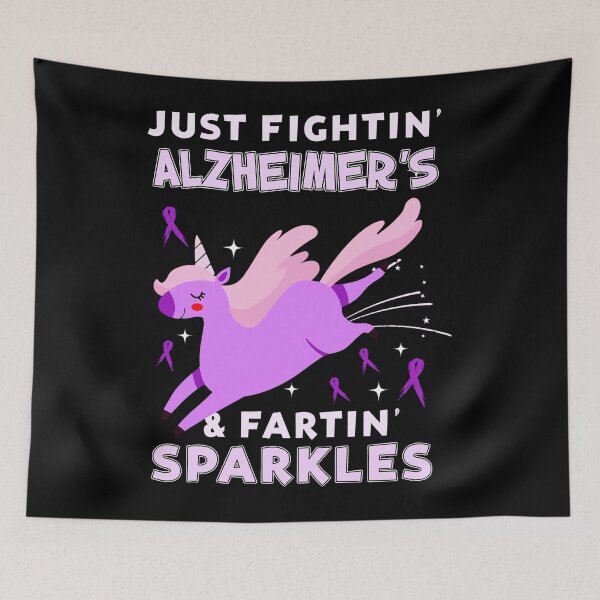 Item preview, Alzheimers Awareness Alzheimer�s funny unicorn farting sparkles designed and sold by OtiliaNikolaus.