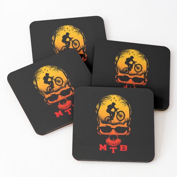 Item preview, Funny MTB Mountain Bike Halloween Biking Goth Skull Sunset designed and sold by GrandeDuc.