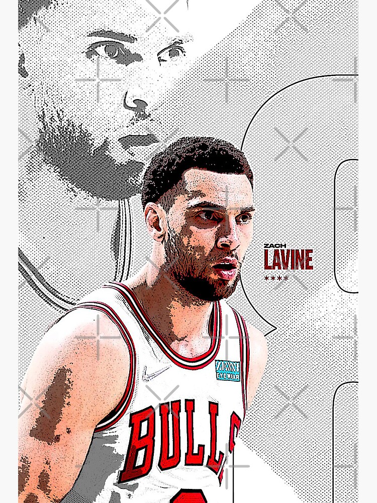 Zach Lavine Of The Chicago Bulls Art Board Print