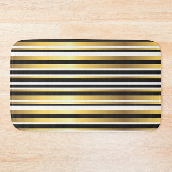 Item preview, Black, Gold and White Vintage Stripes  designed and sold by Gerson Ramos.