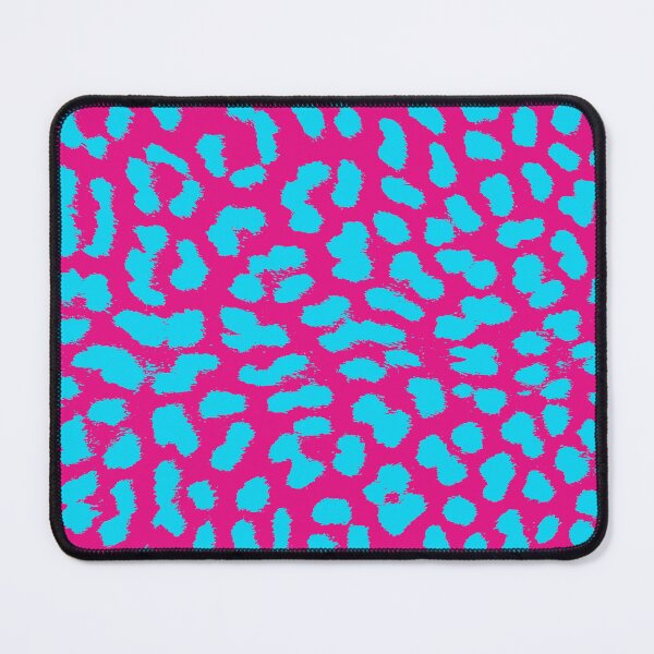 Item preview, Leopard pattern in pink and turquoise - animal fur designed and sold by MadandMean.