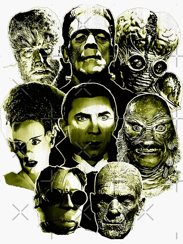 Universal Monsters Sticker For Sale By Duketop Redbubble