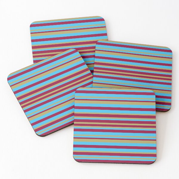 Item preview, Golden, Red and Sky Blue Vintage Stripes designed and sold by Gerson Ramos.