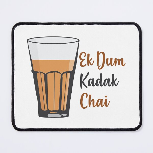 Item preview, Ek Dum Kadak Chai Indian Tea Cup Glass India designed and sold by alltheprints.