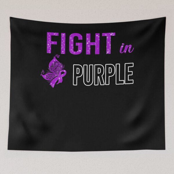 Item preview, Alzheimers Awareness Butterfly Fight In Purple Alzheimers Awareness Purple Ribbon Warrior Support Survivor designed and sold by OtiliaNikolaus.