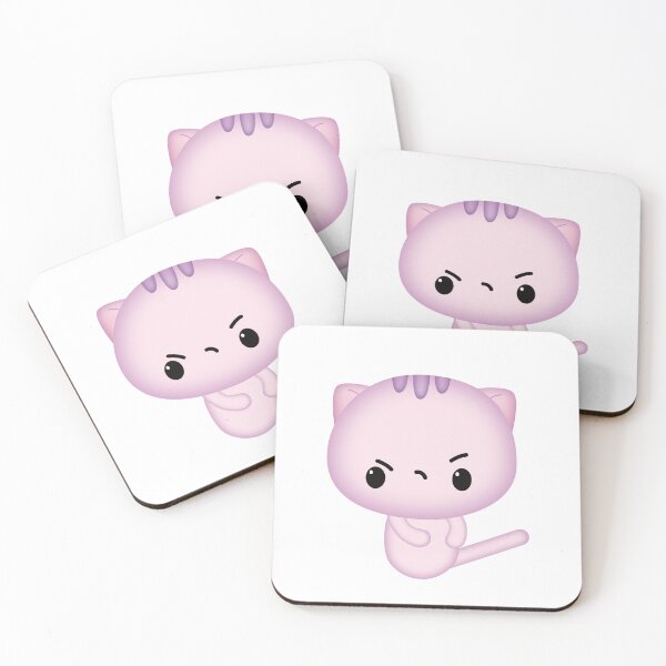 Item preview, Pink Kawaii Angry Cat designed and sold by darklanterndsn.