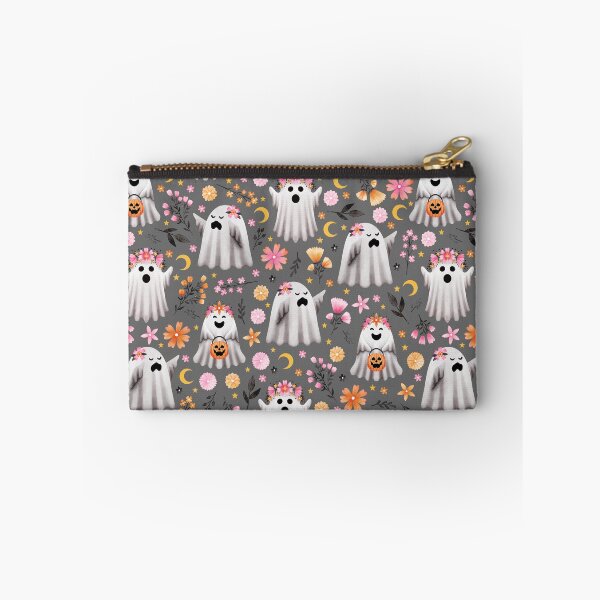 Item preview, Fantasmas y flores góticas en gris - Pastel Halloween designed and sold by KConfetti.