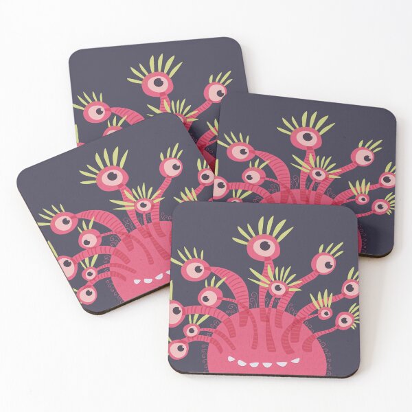 Item preview, Funny Pink Monster With Eleven Eyes designed and sold by Boriana Giormova.